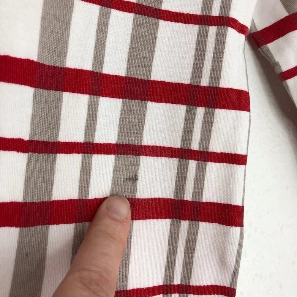 L'ovedbaby footie sleeper red plaid holiday pajamas size 3-6 months - Picture 6 of 10